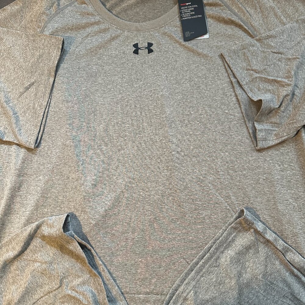 UNDER ARMOUR TECH HEATHER GRAY SHIRT LOOSE FIT SIZE 4XL MEN NWT